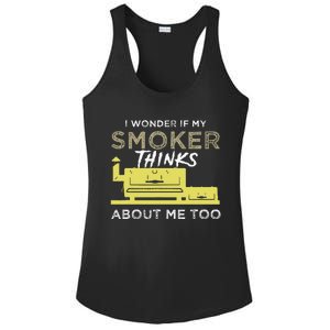 Bbq Smoker Funny Smoking Meat Grilling Bbqing Ladies PosiCharge Competitor Racerback Tank