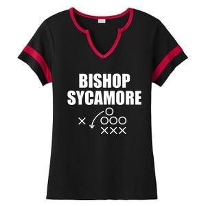 Bishop Sycamore Fake Varsity School Football Team Ladies Halftime Notch Neck Tee