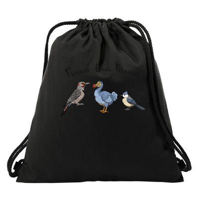 Bird Subtle Flicker Dodo Titmouse Drawstring Bag