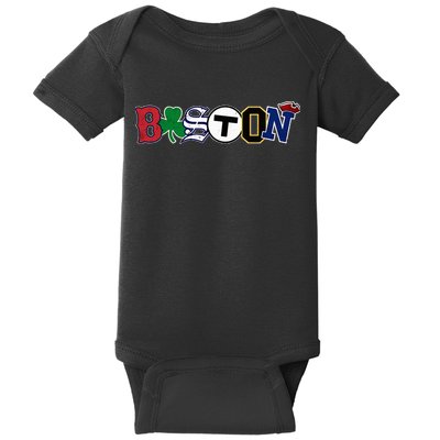 Boston Sports Fan City Pride Vintage Memorabilia Baby Bodysuit