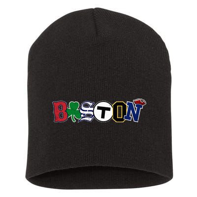 Boston Sports Fan City Pride Vintage Memorabilia Short Acrylic Beanie