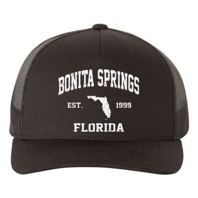 Bonita Springs Florida FL Vintage State Athletic Style Yupoong Adult 5-Panel Trucker Hat