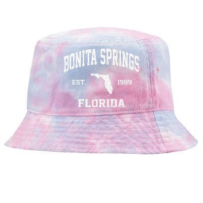 Bonita Springs Florida FL Vintage State Athletic Style Tie-Dyed Bucket Hat