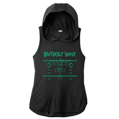 Brotherly Shove Football Mom Funny Football Fan Vintage Ladies PosiCharge Tri-Blend Wicking Draft Hoodie Tank