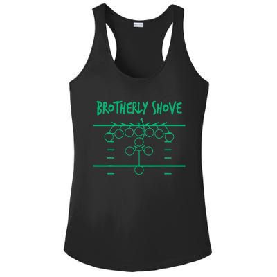 Brotherly Shove Football Mom Funny Football Fan Vintage Ladies PosiCharge Competitor Racerback Tank