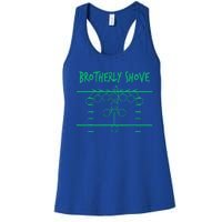 Brotherly Shove Football Mom Funny Football Fan Vintage Women's Racerback Tank