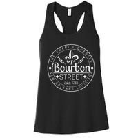 Bourbon Street French Quarter New Orleans Louisiana Est 1718 Women's Racerback Tank