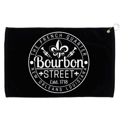 Bourbon Street French Quarter New Orleans Louisiana Est 1718 Grommeted Golf Towel