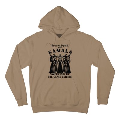 Broom Squad For Kamala Sweeping Up The Glass Ceiling Hoodie