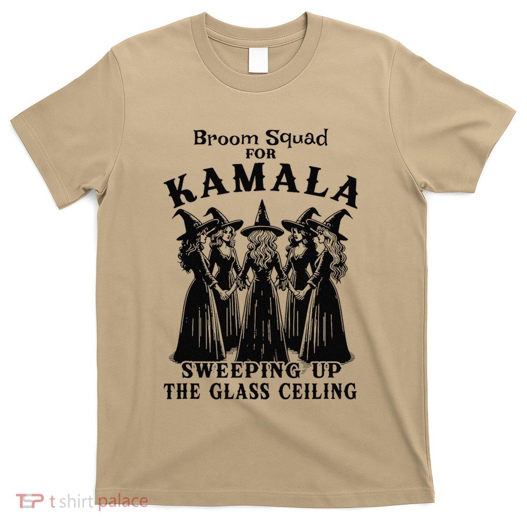 Broom Squad For Kamala Sweeping Up The Glass Ceiling T-Shirt