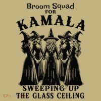 Broom Squad For Kamala Sweeping Up The Glass Ceiling T-Shirt