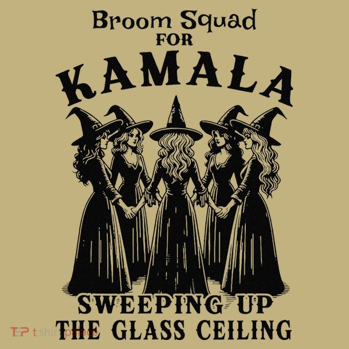 Broom Squad For Kamala Sweeping Up The Glass Ceiling T-Shirt