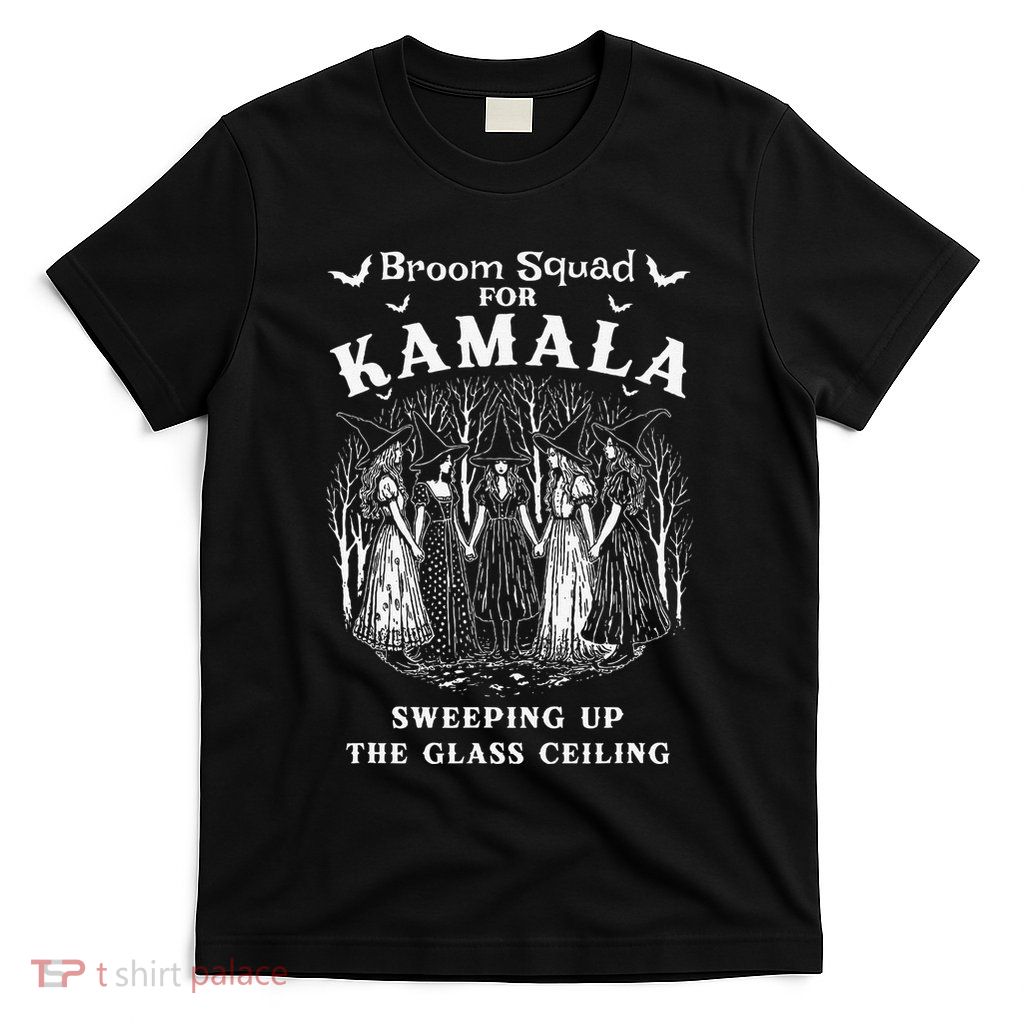 Broom Squad For Kamala Sweeping Up The Glass Ceiling T-Shirt