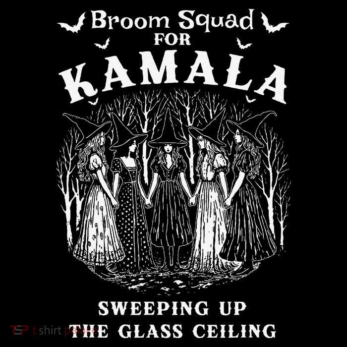 Broom Squad For Kamala Sweeping Up The Glass Ceiling T-Shirt