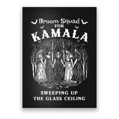 Broom Squad For Kamala Sweeping Up The Glass Ceiling Poster