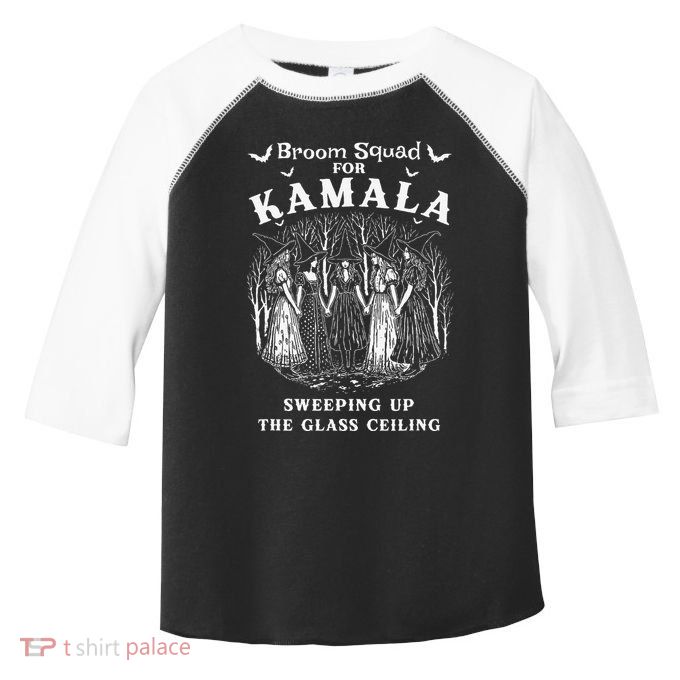 Broom Squad For Kamala Sweeping Up The Glass Ceiling Toddler Fine Jersey T-Shirt