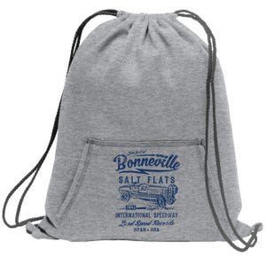 Bonneville Salt Flats Utah Speedway Distressed Design Sweatshirt Cinch Pack Bag