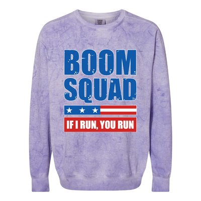 Boom Squad Fireworks Director 4th Of July Colorblast Crewneck Sweatshirt