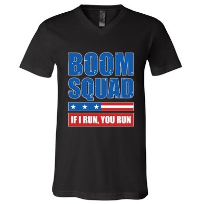 Boom Squad Fireworks Director 4th Of July V-Neck T-Shirt