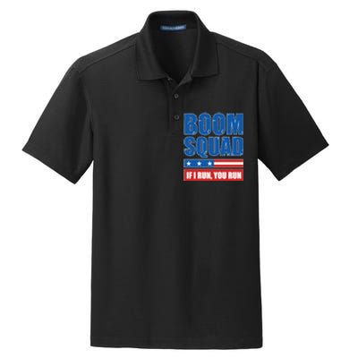 Boom Squad Fireworks Director 4th Of July Dry Zone Grid Polo