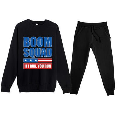 Boom Squad Fireworks Director 4th Of July Premium Crewneck Sweatsuit Set