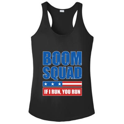 Boom Squad Fireworks Director 4th Of July Ladies PosiCharge Competitor Racerback Tank