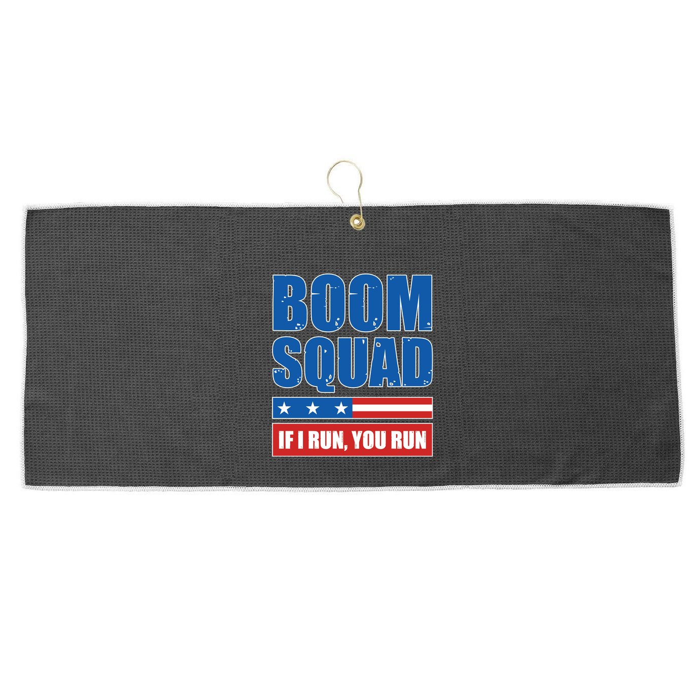 Boom Squad Fireworks Director 4th Of July Large Microfiber Waffle Golf Towel
