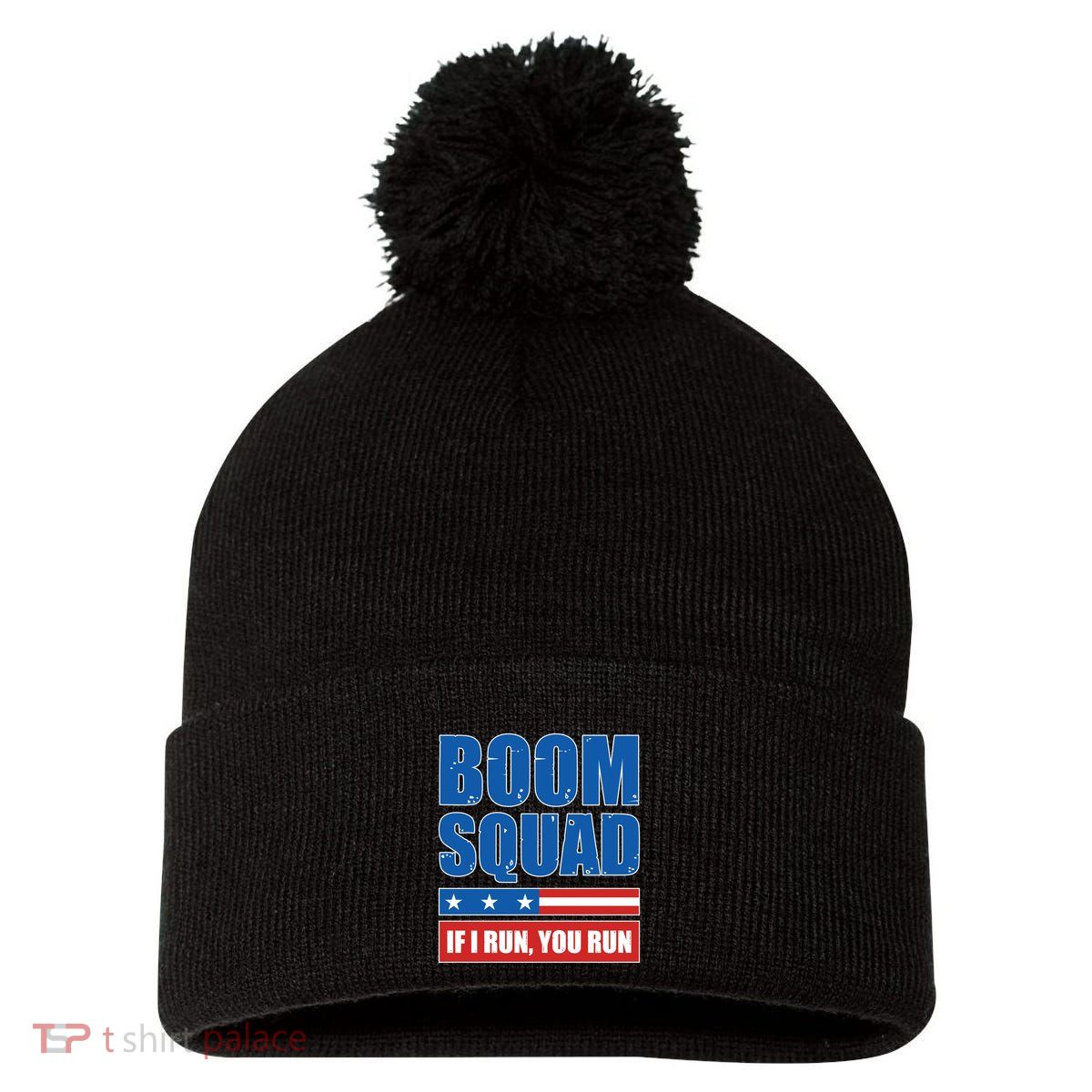 Boom Squad Fireworks Director 4th Of July Pom Pom 12in Knit Beanie