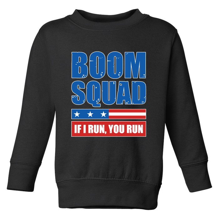 Boom Squad Fireworks Director 4th Of July Toddler Sweatshirt