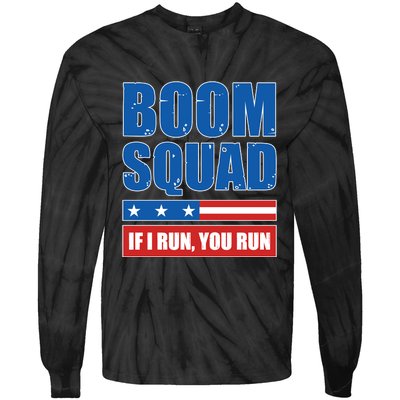 Boom Squad Fireworks Director 4th Of July Tie-Dye Long Sleeve Shirt