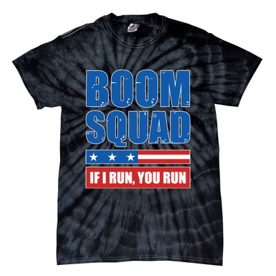 Boom Squad Fireworks Director 4th Of July Tie-Dye T-Shirt