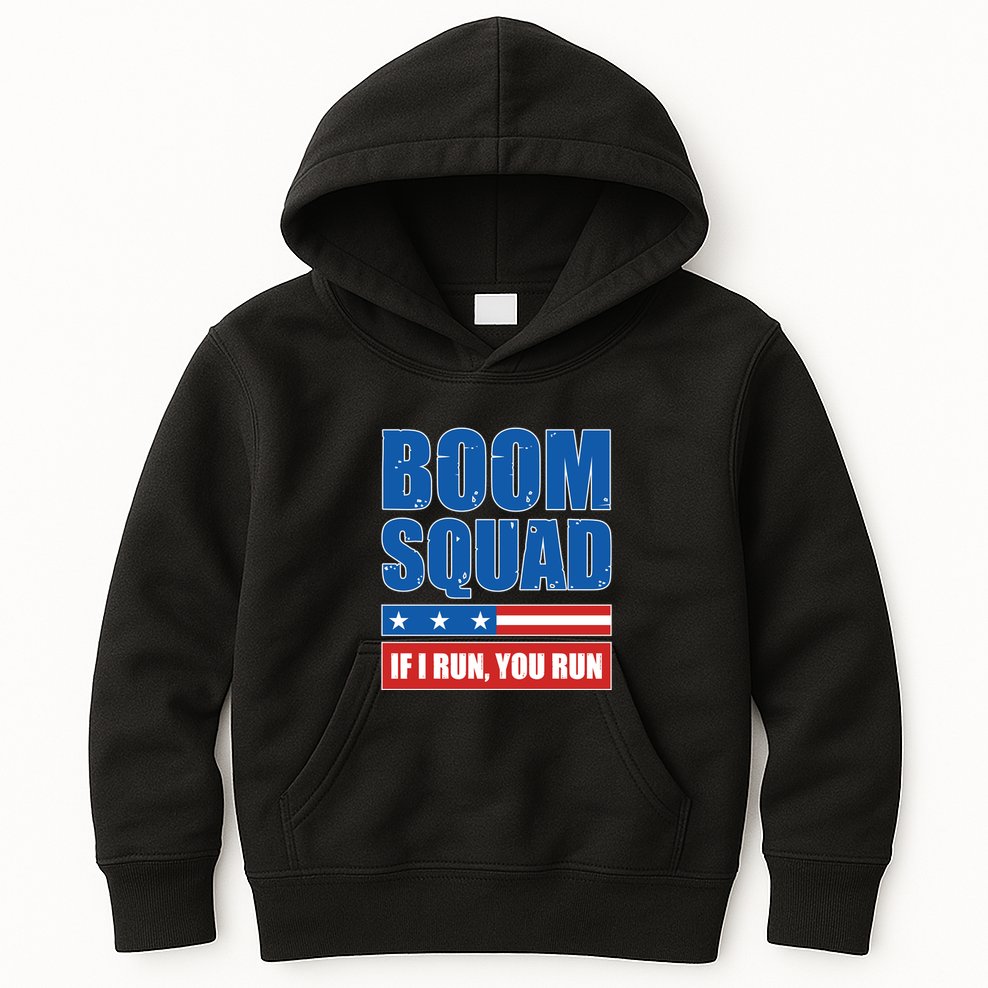 Boom Squad Fireworks Director 4th Of July Kids Hoodie