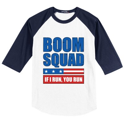 Boom Squad Fireworks Director 4th Of July Baseball Sleeve Shirt