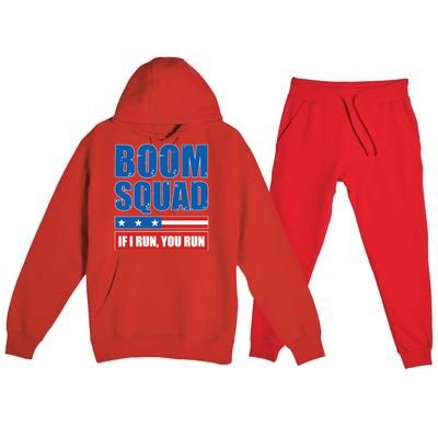 Boom Squad Fireworks Director 4th Of July Premium Hooded Sweatsuit Set