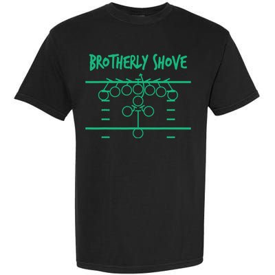 Brotherly Shove Football Mom Funny Football Fan Vintage Garment-Dyed Heavyweight T-Shirt