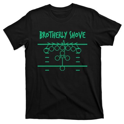 Brotherly Shove Football Mom Funny Football Fan Vintage T-Shirt