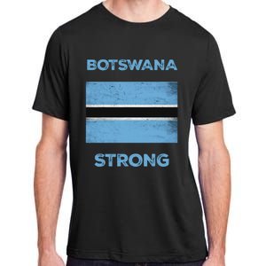 Botswana Strong Flag Of Botswana Country Of Botswana Adult ChromaSoft Performance T-Shirt