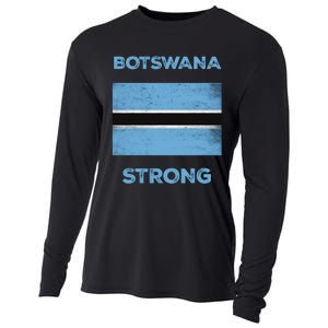 Botswana Strong Flag Of Botswana Country Of Botswana Cooling Performance Long Sleeve Crew