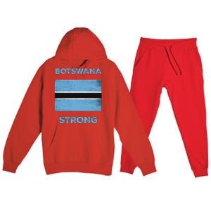 Botswana Strong Flag Of Botswana Country Of Botswana Premium Hooded Sweatsuit Set