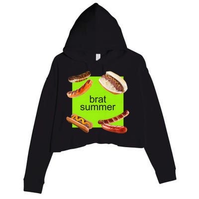 Brat Summer Funny Hot Dog Bratwurst Summer Crop Fleece Hoodie