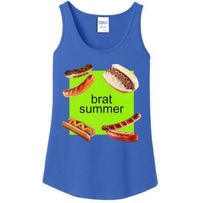 Brat Summer Funny Hot Dog Bratwurst Summer Ladies Essential Tank