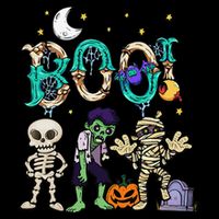 Boo! Spooky Funny Halloween Mummy Skeleton Pumpkin Apparel Impact Tech Backpack