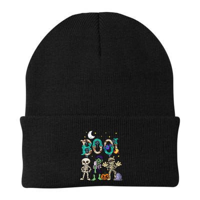 Boo! Spooky Funny Halloween Mummy Skeleton Pumpkin Apparel Beanie