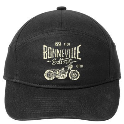 Bonneville Salt Flats Motorcycle Racing Gift 7-Panel Snapback Hat