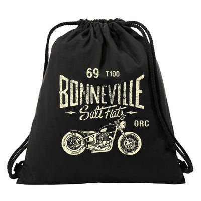 Bonneville Salt Flats Motorcycle Racing Gift Drawstring Bag
