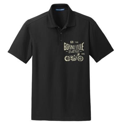 Bonneville Salt Flats Motorcycle Racing Gift Dry Zone Grid Polo