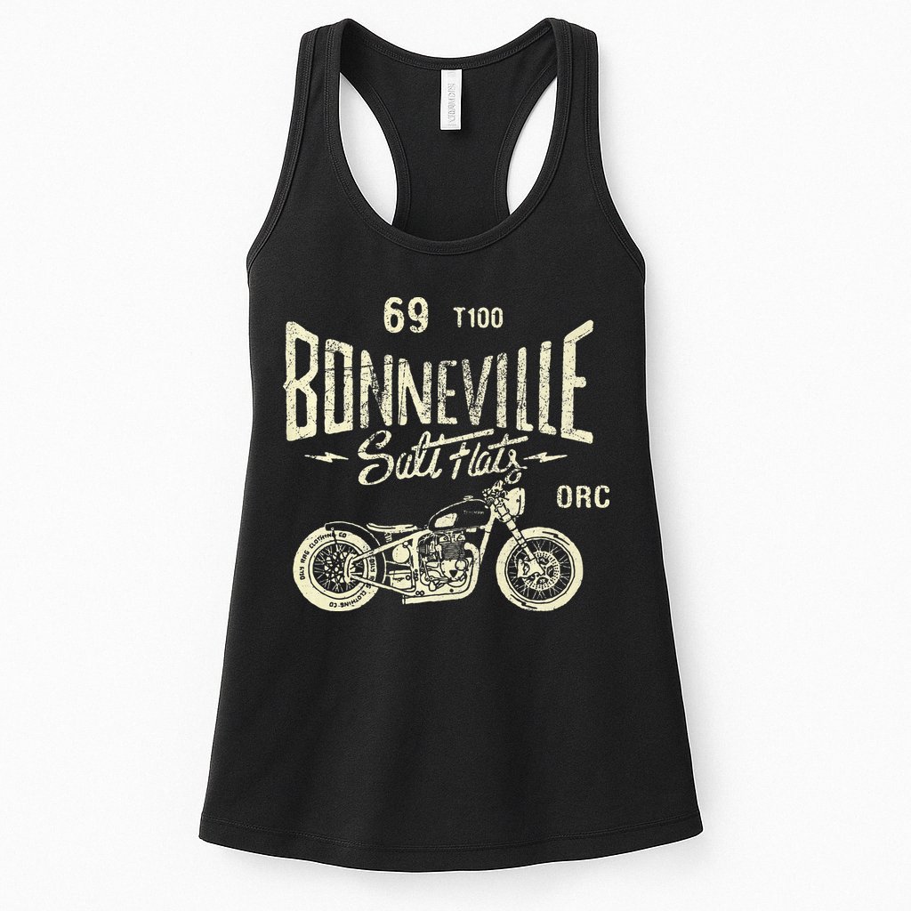 Bonneville Salt Flats Motorcycle Racing Gift Womens Tank Top