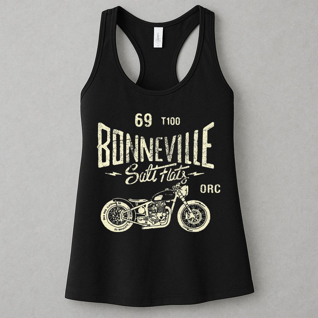 Bonneville Salt Flats Motorcycle Racing Gift Womens Tank Top