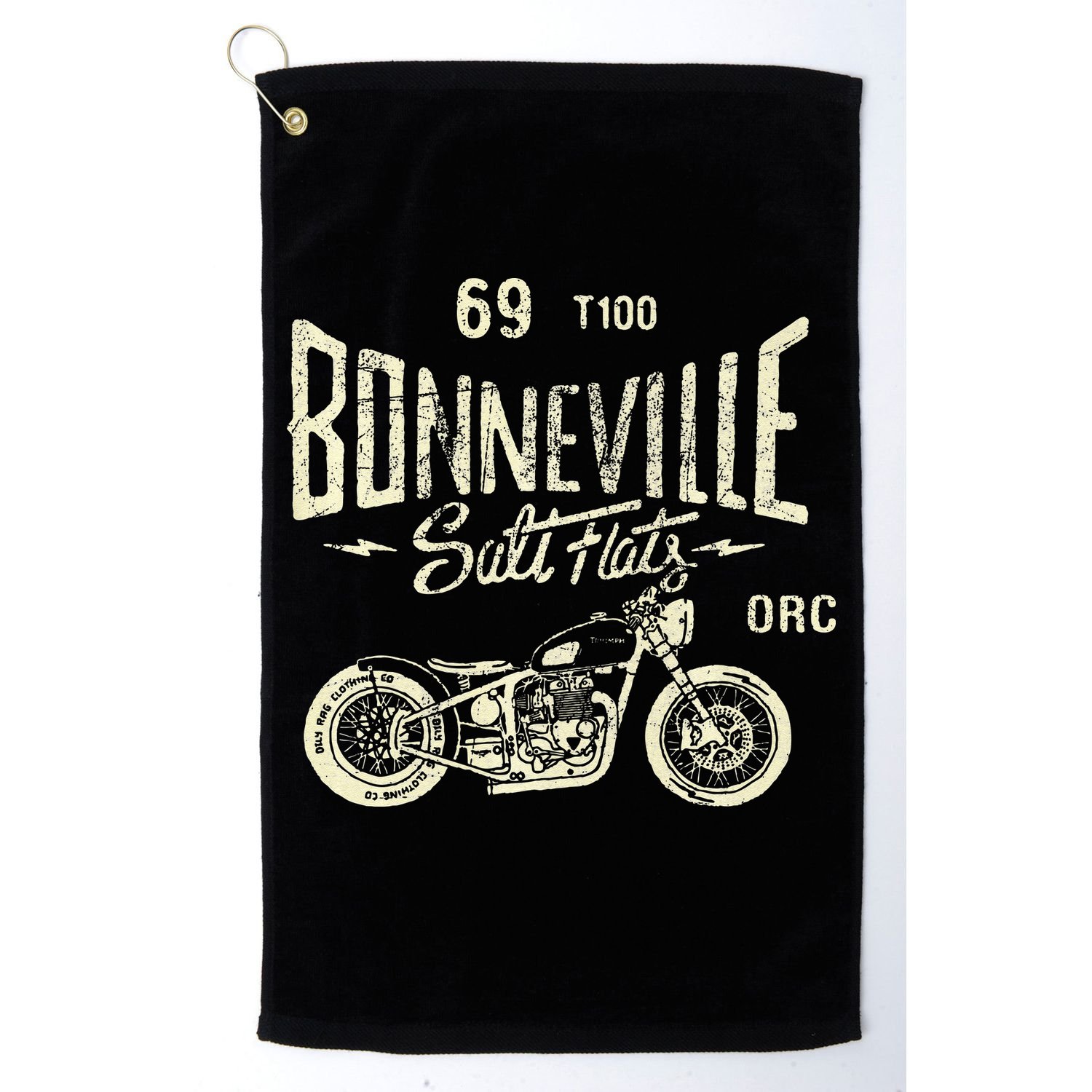 Bonneville Salt Flats Motorcycle Racing Gift Golf Towel