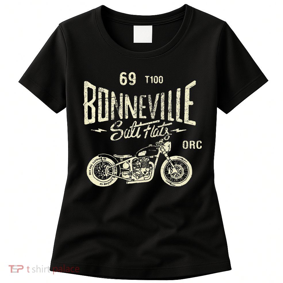Bonneville Salt Flats Motorcycle Racing Gift Womens T-Shirt